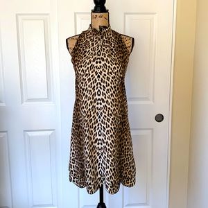 INC Silk leopard design sleeveless dress nwt! Stylish indeed!
